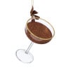 Kersthanger espresso martini - bruin - 9.5x7.8x7 cm